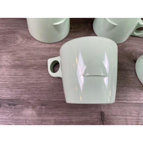 Lot of 5 Vintage Dallas Ware Coffee Cups - Pretty Seafoam Green - Made in USA - Picture 11 of 16